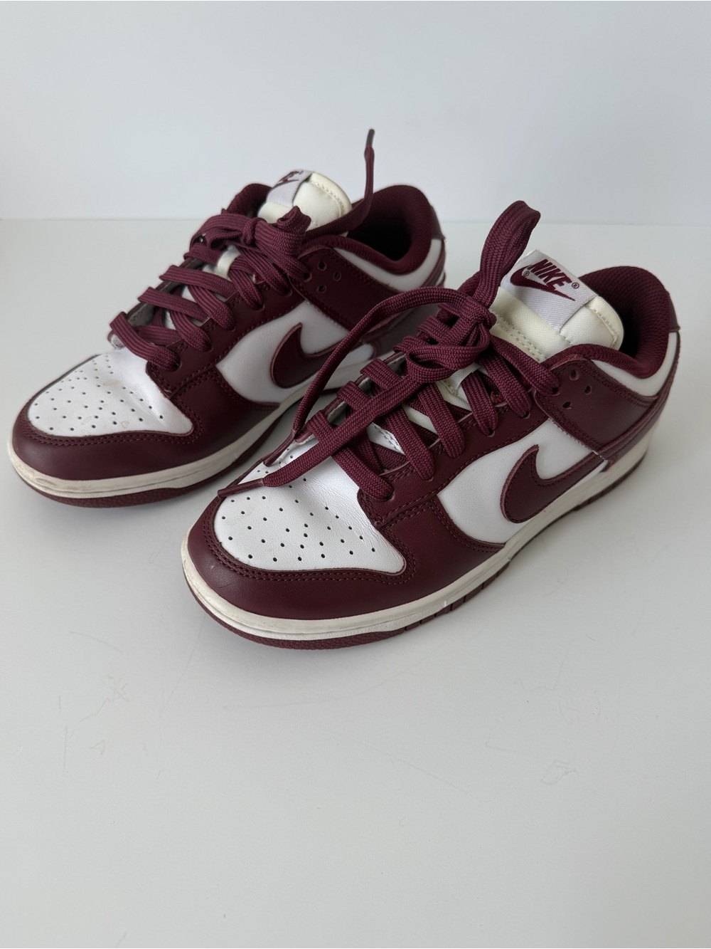 Nike Dunk Low Sweet Beet White Burgundy Crush Sneakers, Women’s Size 6.5